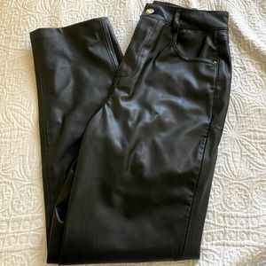 black leather Zara pants